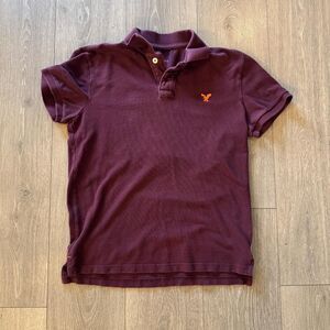American-eagle-outfitters Men's Burgundy and Purple Polo-shirts
